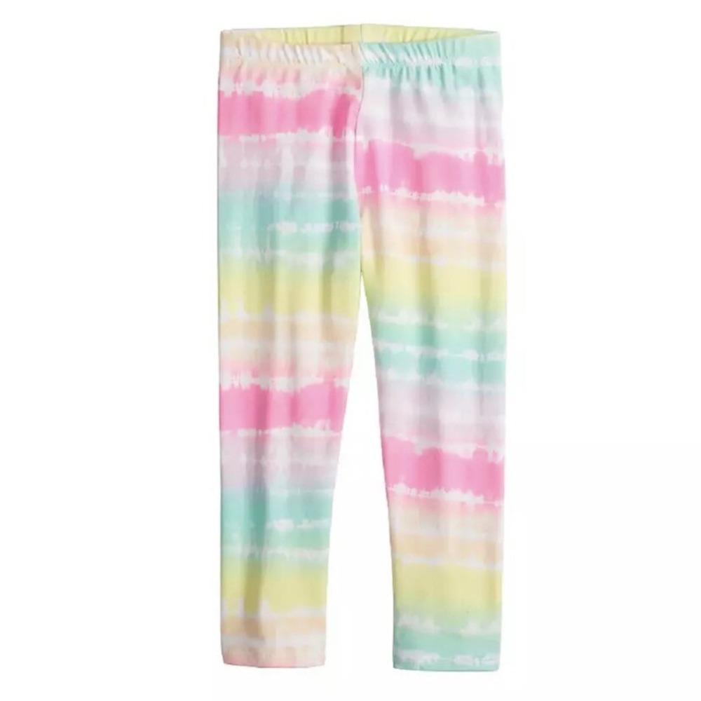 So Girls Favorite Core Capri Leggings XXS 4-5 New with Tags Rainbow Stripe Nice